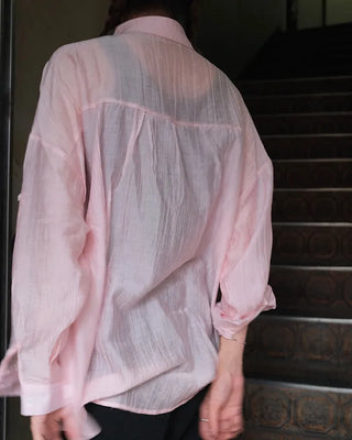 Roll-up collar shirt