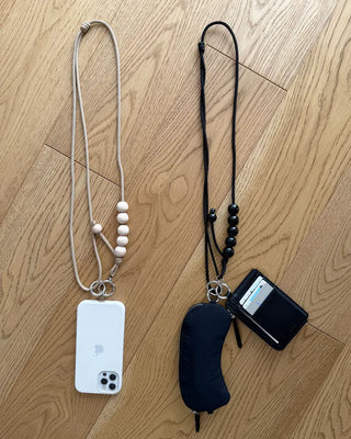 [4th Re-release] (ORIGINAL) Wood Ball Shoulder Strap (black)