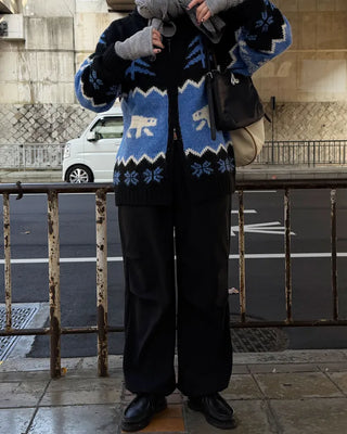 Cowichan wool knit cardigan