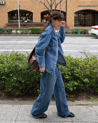 Loose-fit denim pants