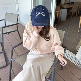 String Cropped Sweatshirt
