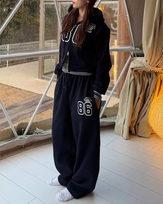 Number patch sweatpants