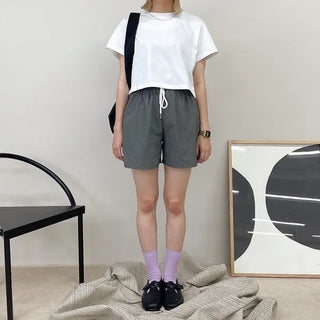 Cotton ribbed long socks