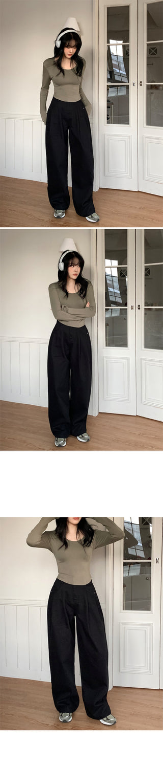 (Short/Basic/Long) (5 colors) Cotton Slacks Pants