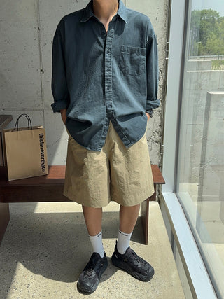 Haze Aging Fade Washed Shirt