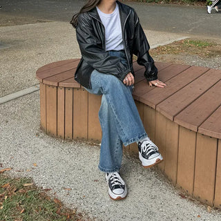 Leather String Short Jacket