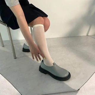 Sheer knee-high socks