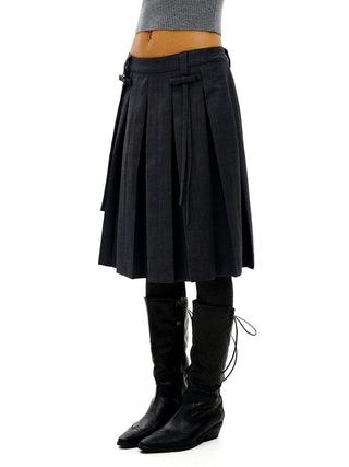 [Moromoro2] Collegiate Tailored Blazer and Pleated  Skirt Set