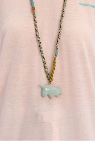 [Monterest] 3D Printed Flocked Horse Pendant Necklace