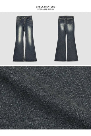 Hip Deep Cover Pelvic Pad Semi-Low Rise Flared Pants - 3 Colors