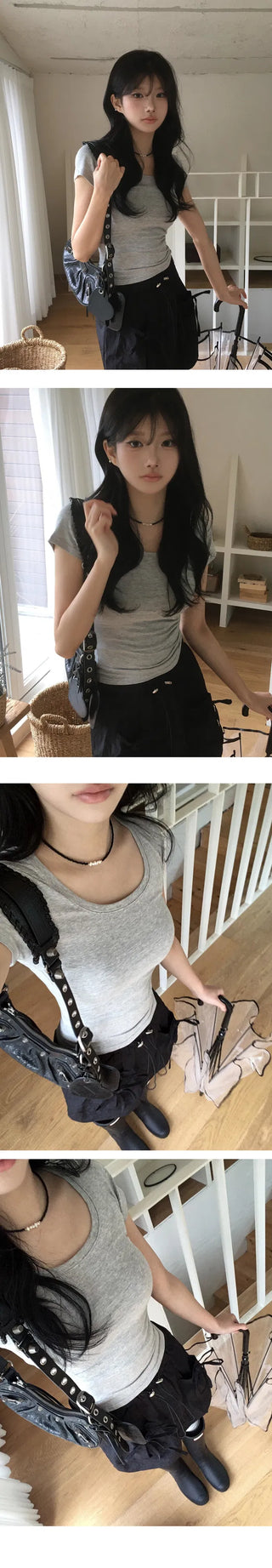 Cap sleeve slim line unisex short sleeve t-shirt