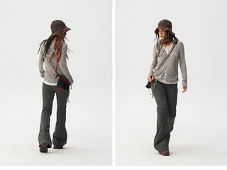 [Monterest] Lyocell Wool Blend Layered Hooded Knit Jacket