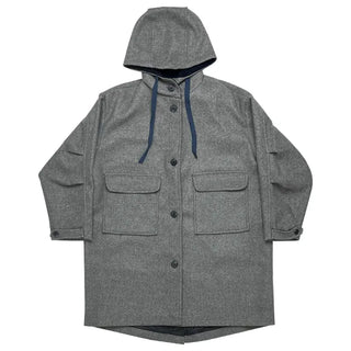 Strappy hooded coat (