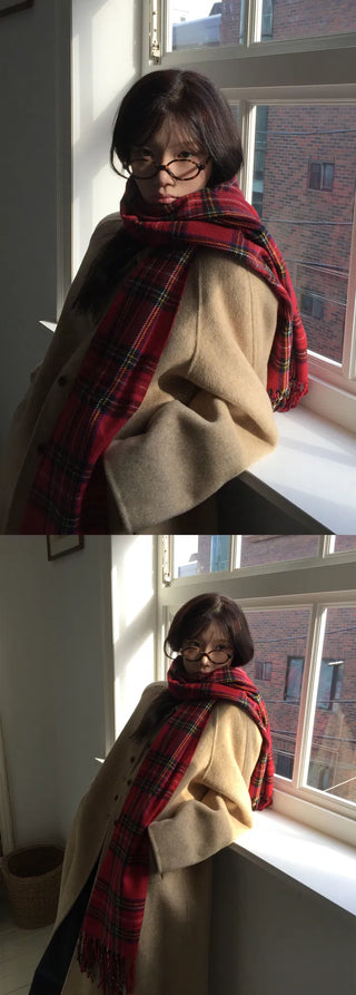 Inquiry rush handmade pintuck 100% wool coat - 2 colors
