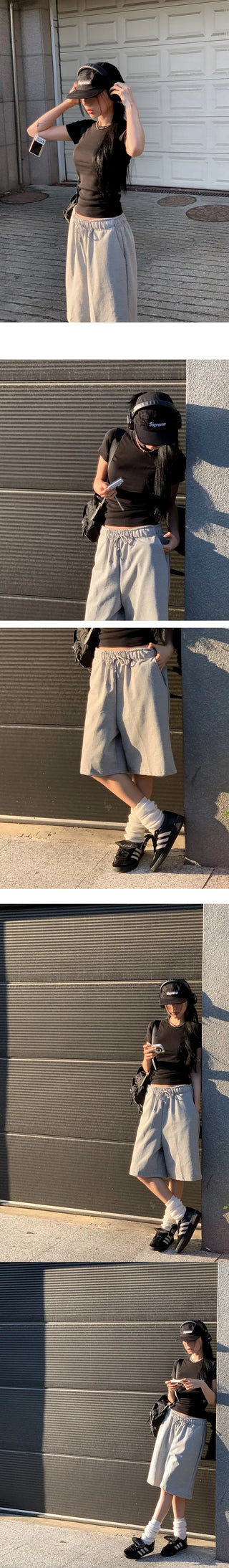 Comfortable, pretty, and perfect training Bermuda shorts / cropped pants