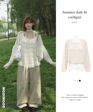 Daily Fit Boucle Round Cardigan - 5 Colors