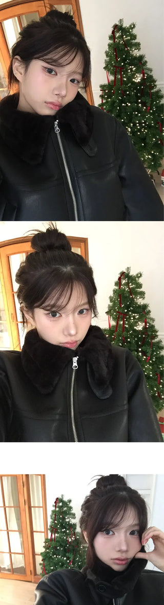 MOMU MADE Crop Mink Fur Shearling - 2 colors