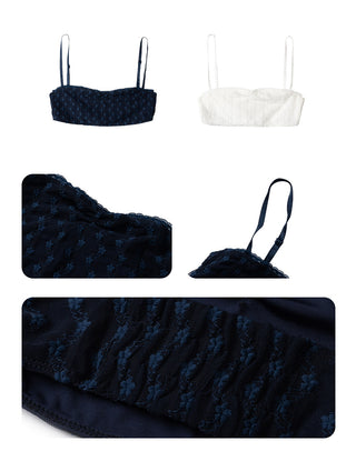[NECY] Floral Lace Bralette Crop Top (2color)