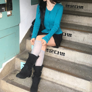 Perforated Cotton Cardigan