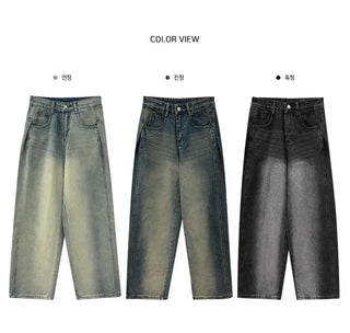 Cat Faded Side Pin Tuck Two-Line Pants - 3 Colors