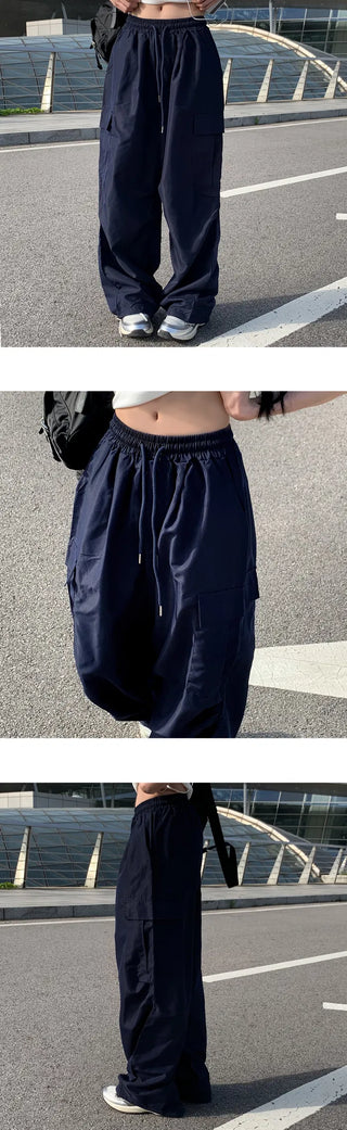 Pocket Nylon Cargo Pintuck Pants - 8 Colors