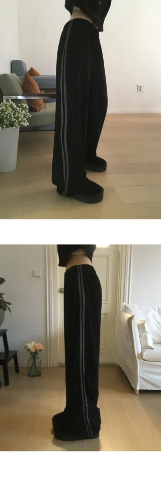 Dot Wide Line Pants - 3 Colors