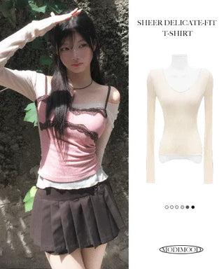 Glam Deep Unneck Tencel T-Shirt - 6 Colors