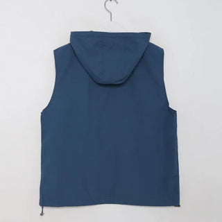 Nylon hooded zip-up