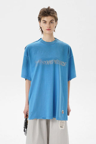 [MASONPRINCE] Graffiti Label Washed Cotton Tee