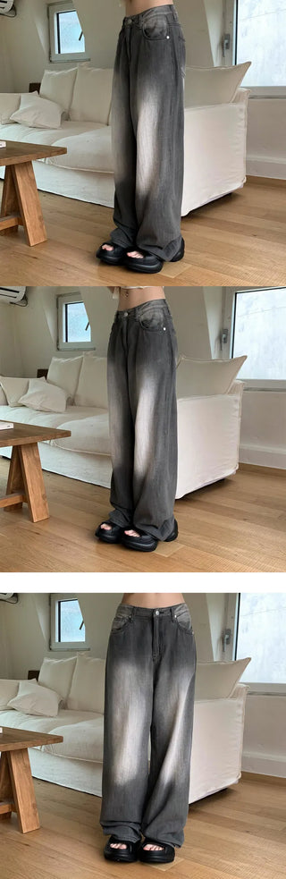 Cool summer denim ash brown Faded summer denim wide pt