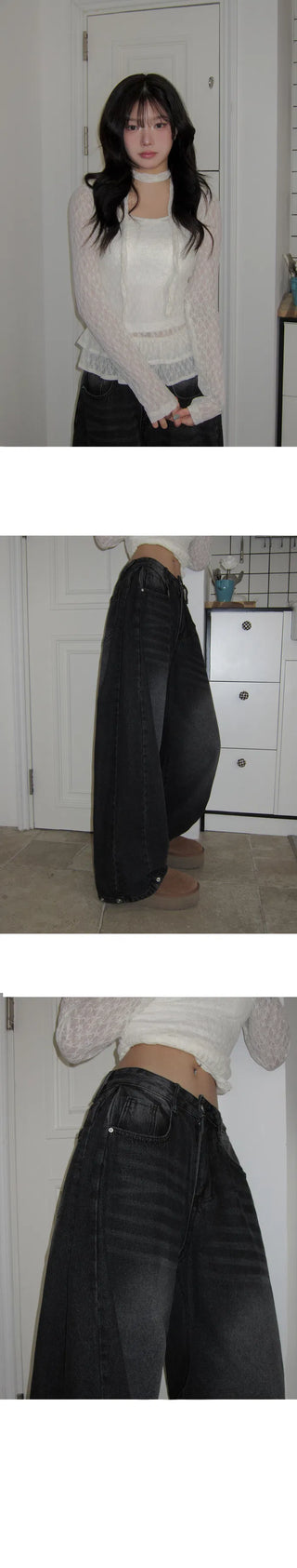 Peanut hip line side Split pants