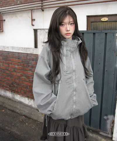 Choku Two-Way Nightwear High-Neck Hooded Jacket - 3 Colors