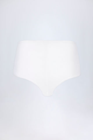 Slinky Jersey Low-Rise Hotpants in White