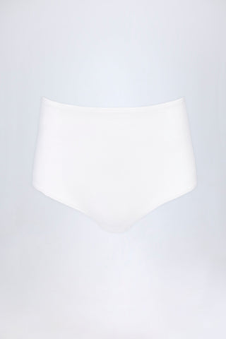 Slinky Jersey Low-Rise Hotpants in White