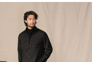 [CULTUM] Herringbone Windsor Collar Shirt Jacket