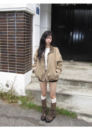 Unknown Two-Color Half-Fit Two-Way Night Jacket - 2color