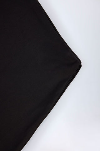 Slinky Jersey Backless Mini Dress in Black