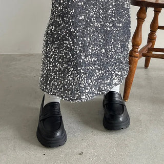 Platform penny loafers