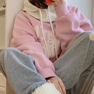 Powdy brushed fleece sweatshirt