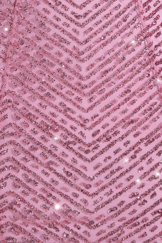 Embellished Halterneck Mini Dress in Pink