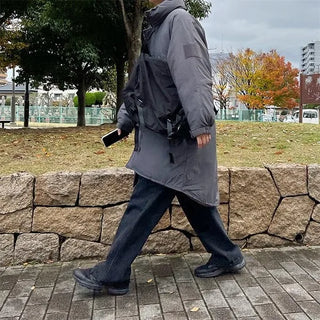 Oversized nylon sling bag