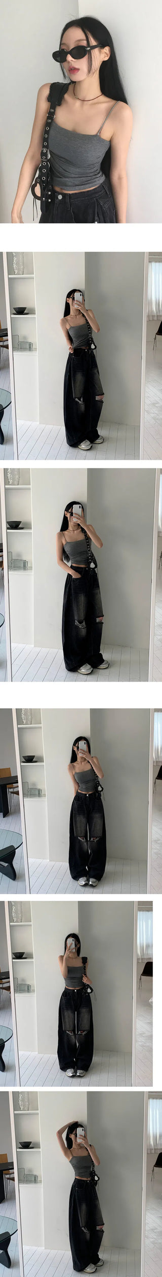 A soft, shirring sleeveless top in 8 colors that is both pretty and comfortable.