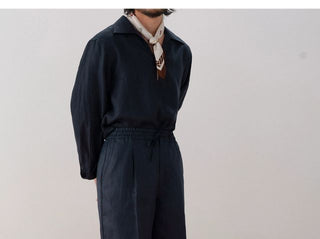 [CULTUM] Linen-blend Srawstring Shorts