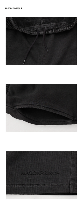 [MASONPRINCE] 380G Washed Embossed Logo Shorts