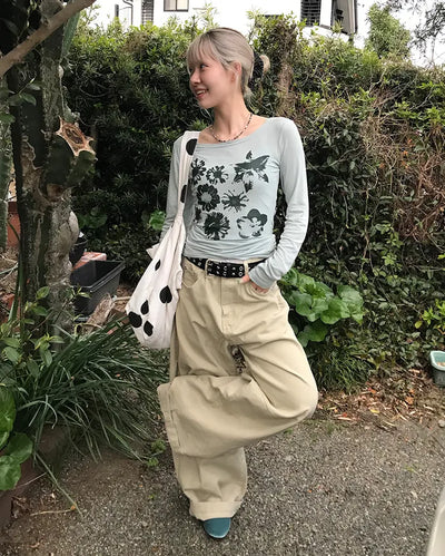 Balloon Cotton Wide Pants