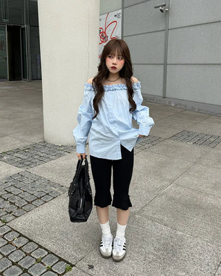 Frill Capri Pants