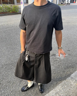 Back-band slacks Bermuda shorts