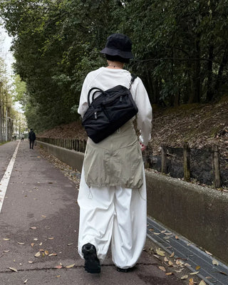 Elastic waist parachute pants