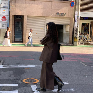 Wool long skirt