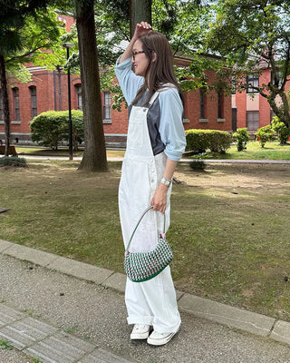 Cotton wide overalls